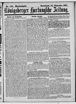 Königsberger Hartungsche Zeitung vom 24.09.1910