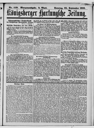 Königsberger Hartungsche Zeitung vom 25.09.1910