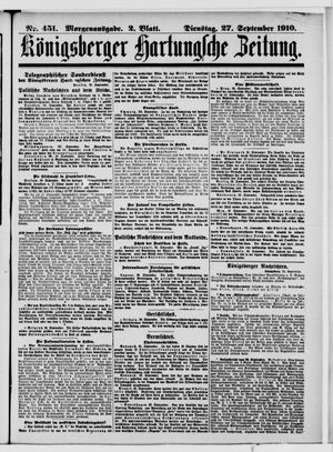 Königsberger Hartungsche Zeitung vom 27.09.1910