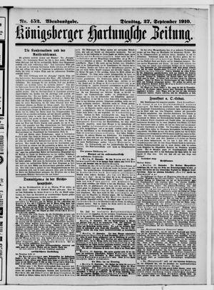 Königsberger Hartungsche Zeitung vom 27.09.1910