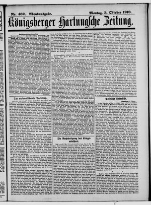 Königsberger Hartungsche Zeitung vom 03.10.1910