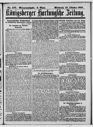 Königsberger Hartungsche Zeitung vom 12.10.1910