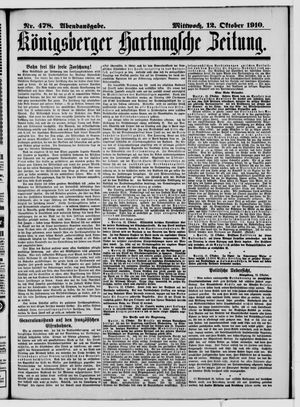 Königsberger Hartungsche Zeitung vom 12.10.1910