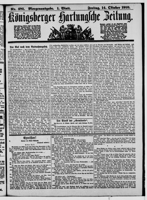 Königsberger Hartungsche Zeitung vom 14.10.1910