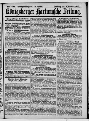 Königsberger Hartungsche Zeitung vom 14.10.1910