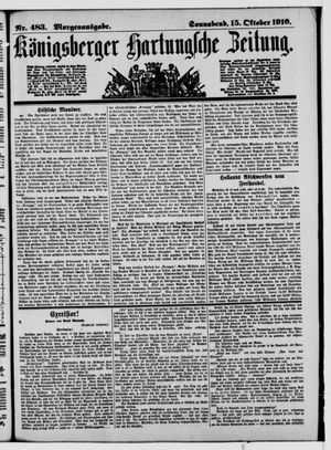 Königsberger Hartungsche Zeitung vom 15.10.1910