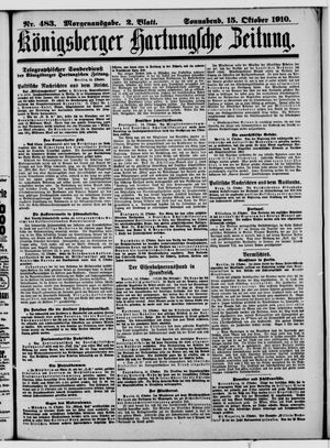 Königsberger Hartungsche Zeitung vom 15.10.1910