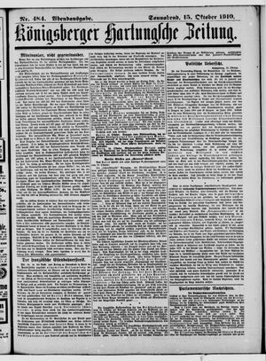 Königsberger Hartungsche Zeitung vom 15.10.1910