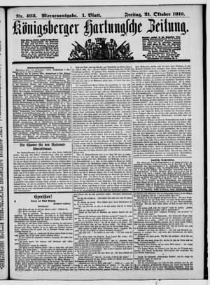 Königsberger Hartungsche Zeitung vom 21.10.1910