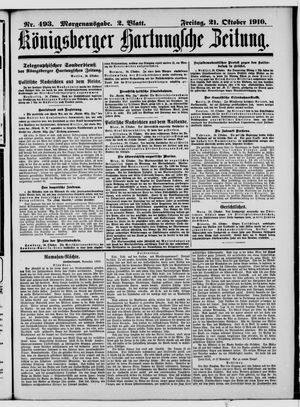 Königsberger Hartungsche Zeitung vom 21.10.1910
