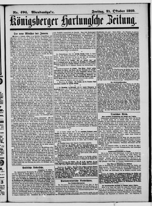 Königsberger Hartungsche Zeitung vom 21.10.1910