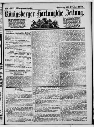 Königsberger Hartungsche Zeitung vom 23.10.1910