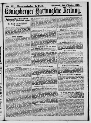 Königsberger Hartungsche Zeitung on Oct 26, 1910