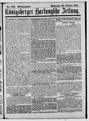 Königsberger Hartungsche Zeitung on Oct 26, 1910