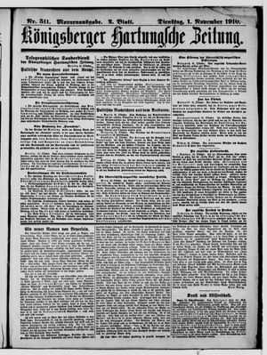 Königsberger Hartungsche Zeitung vom 01.11.1910