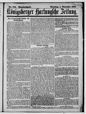 Königsberger Hartungsche Zeitung vom 01.11.1910