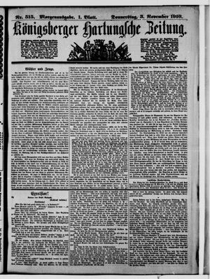 Königsberger Hartungsche Zeitung vom 03.11.1910