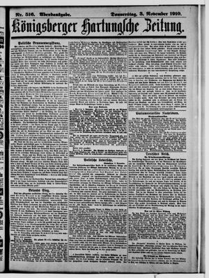 Königsberger Hartungsche Zeitung vom 03.11.1910