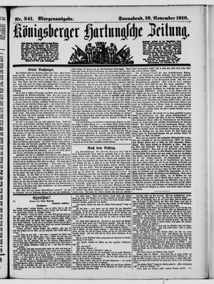 Königsberger Hartungsche Zeitung vom 19.11.1910