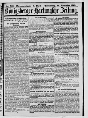 Königsberger Hartungsche Zeitung vom 24.11.1910