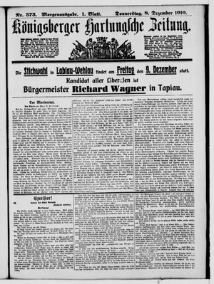 Königsberger Hartungsche Zeitung on Dec 8, 1910