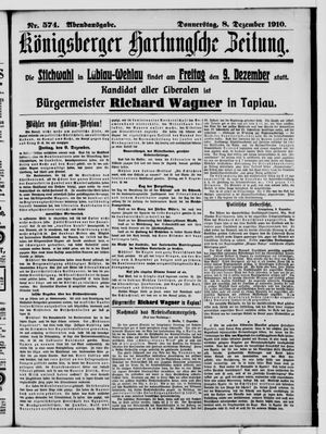 Königsberger Hartungsche Zeitung on Dec 8, 1910