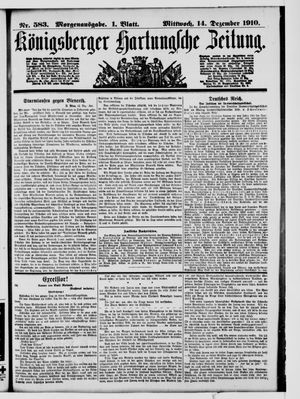 Königsberger Hartungsche Zeitung vom 14.12.1910
