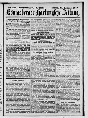 Königsberger Hartungsche Zeitung vom 23.12.1910