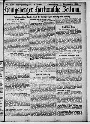 Königsberger Hartungsche Zeitung on Sep 5, 1912
