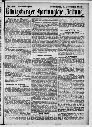 Königsberger Hartungsche Zeitung vom 05.09.1912