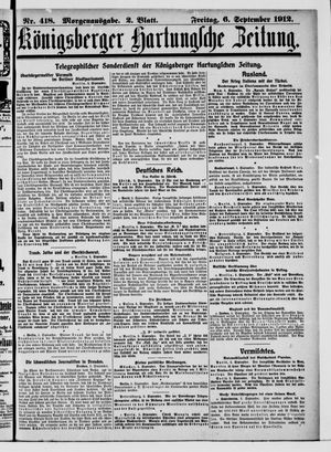 Königsberger Hartungsche Zeitung vom 06.09.1912