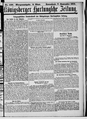 Königsberger Hartungsche Zeitung vom 07.09.1912