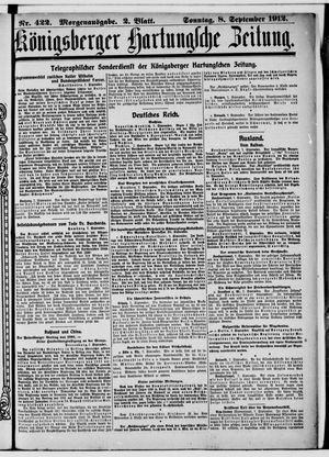 Königsberger Hartungsche Zeitung vom 08.09.1912
