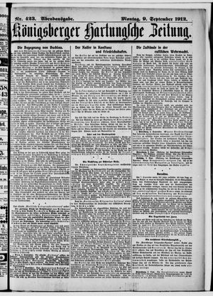 Königsberger Hartungsche Zeitung vom 09.09.1912