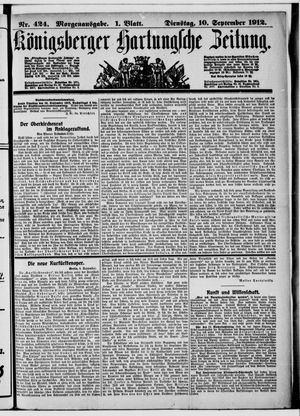 Königsberger Hartungsche Zeitung vom 10.09.1912