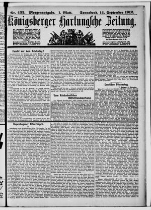 Königsberger Hartungsche Zeitung on Sep 14, 1912