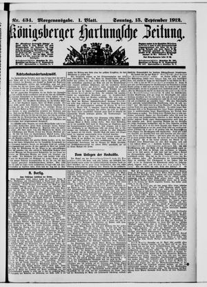 Königsberger Hartungsche Zeitung vom 15.09.1912