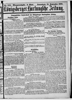 Königsberger Hartungsche Zeitung vom 21.09.1912