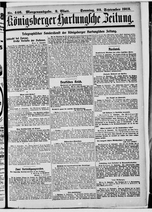 Königsberger Hartungsche Zeitung vom 22.09.1912