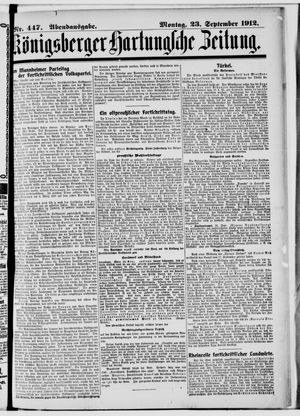 Königsberger Hartungsche Zeitung vom 23.09.1912