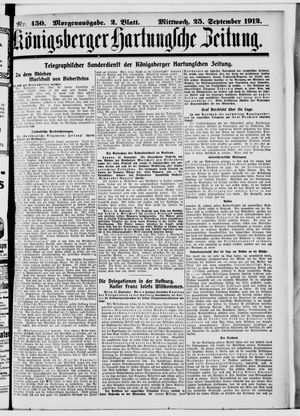 Königsberger Hartungsche Zeitung on Sep 25, 1912