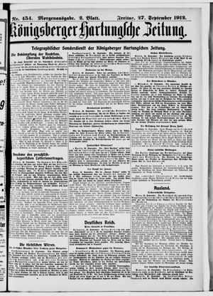 Königsberger Hartungsche Zeitung on Sep 27, 1912