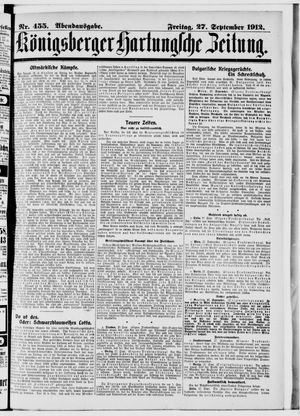 Königsberger Hartungsche Zeitung vom 27.09.1912