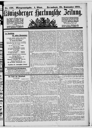 Königsberger Hartungsche Zeitung vom 28.09.1912