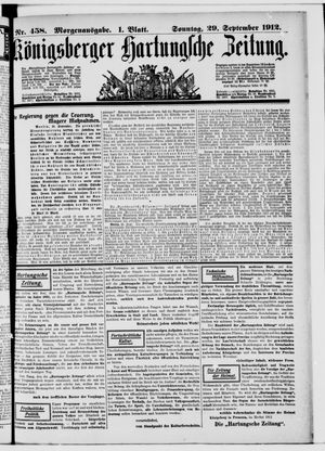 Königsberger Hartungsche Zeitung vom 29.09.1912