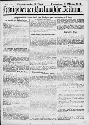 Königsberger Hartungsche Zeitung vom 03.10.1912