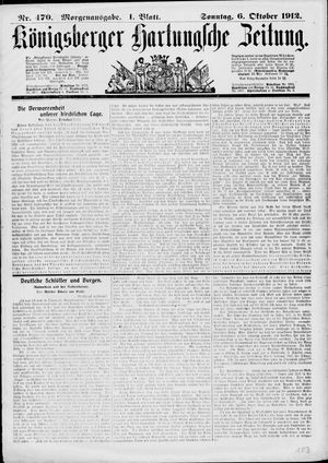 Königsberger Hartungsche Zeitung vom 06.10.1912