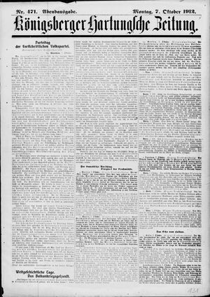Königsberger Hartungsche Zeitung vom 07.10.1912