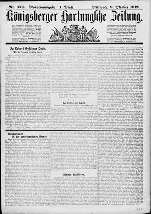 Königsberger Hartungsche Zeitung vom 09.10.1912