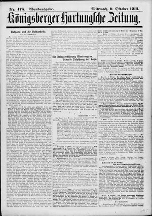 Königsberger Hartungsche Zeitung vom 09.10.1912